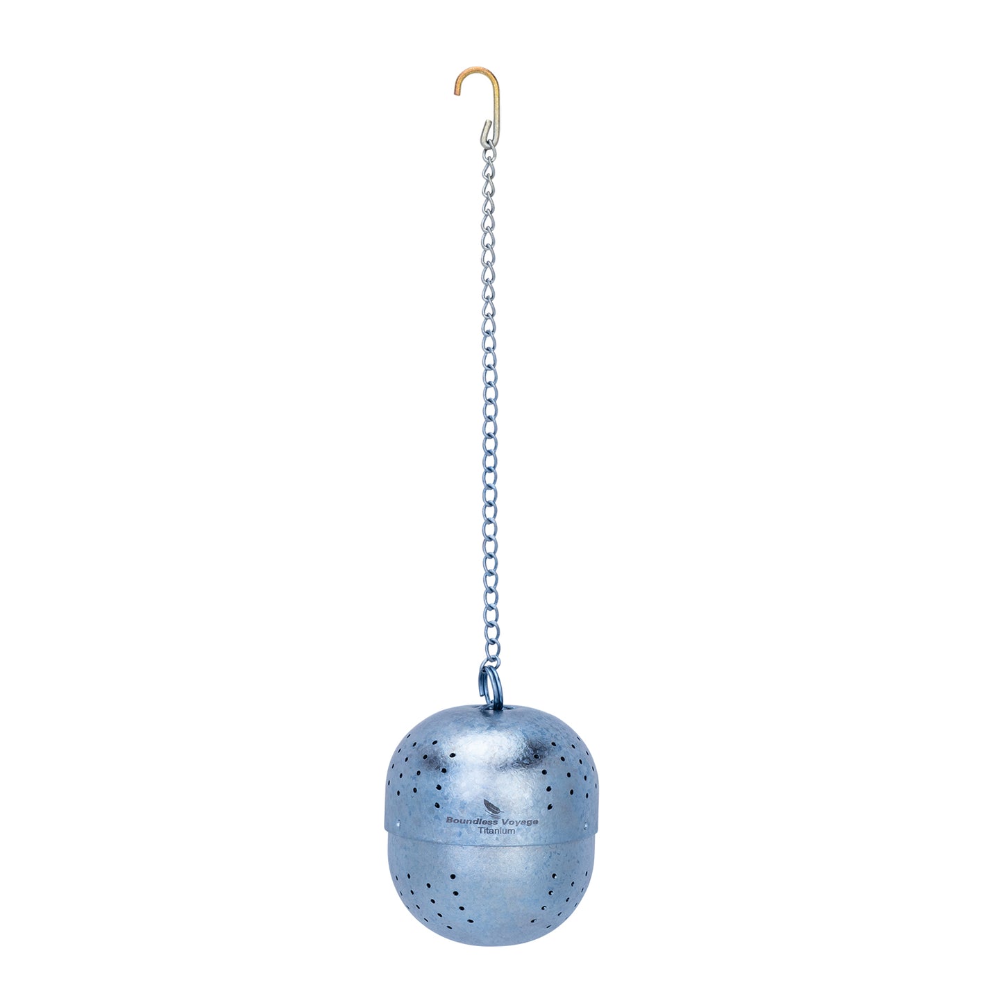 Boundless Voyage Titanium Tea Ball Infuser – Lightweight Loose Leaf Tea Strainer with Extended Chain, Fine Mesh Tea Filter for Mug, Teapot & Spices