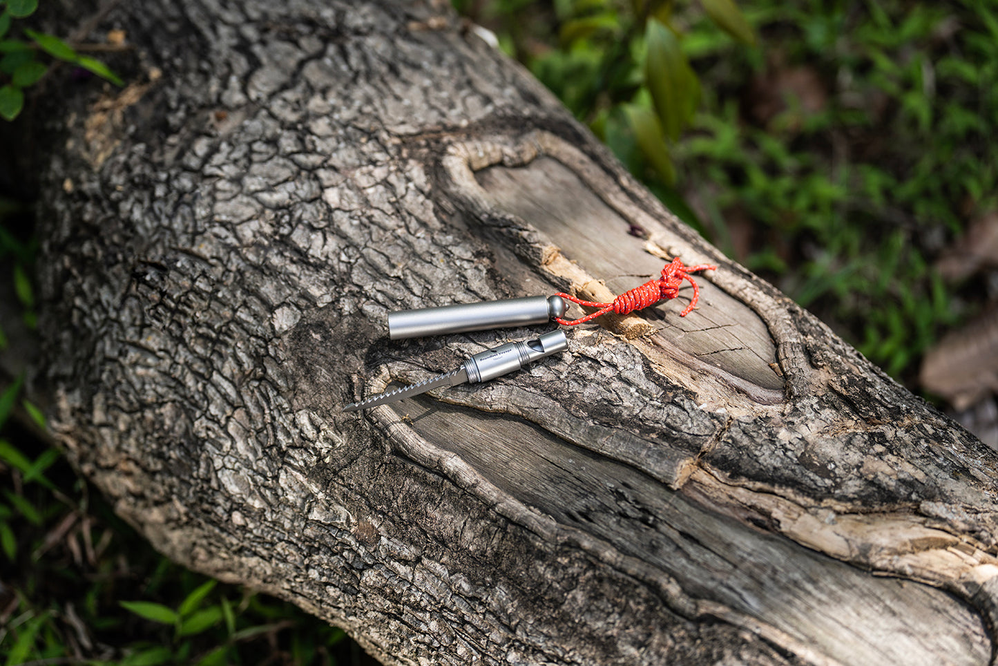 Boundless Voyage Titanium Survival Whistle 120dB – 4-in-1 EDC Emergency Tool with Knife, Saw & Awl for Camping, Hiking & Outdoor