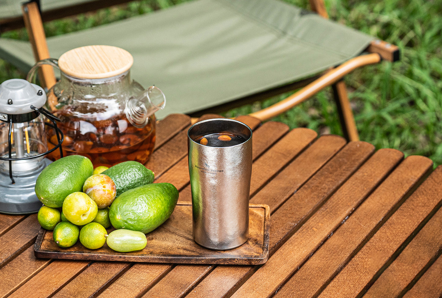 Boundless Voyage Titanium Double-Walled Cup 300ml – Ultralight Crystallized Finish Mug for Coffee, Beer & Outdoor Camping