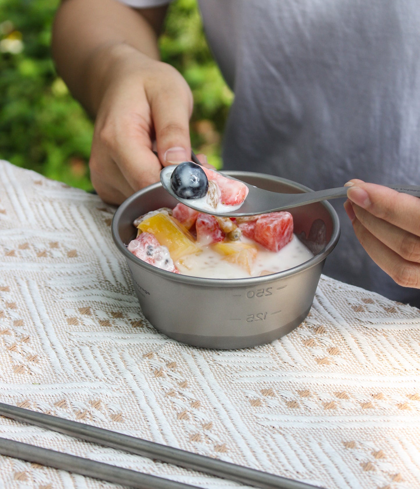 Boundless Voyage Titanium Sierra Cup Set with Lid – 350ml & 520ml Ultralight Camping Mug Bowls for Cooking & Outdoor Use