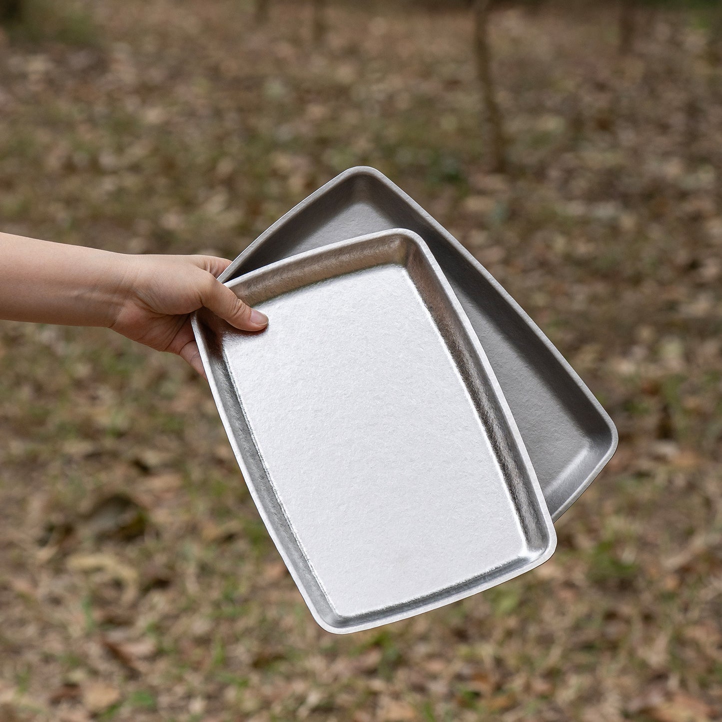 Boundless Voyage 27.7cm Titanium Square Plate | 186g Ultralight Camping Dinner Tray | Heat-Resistant & Dishwasher Safe Outdoor Tableware