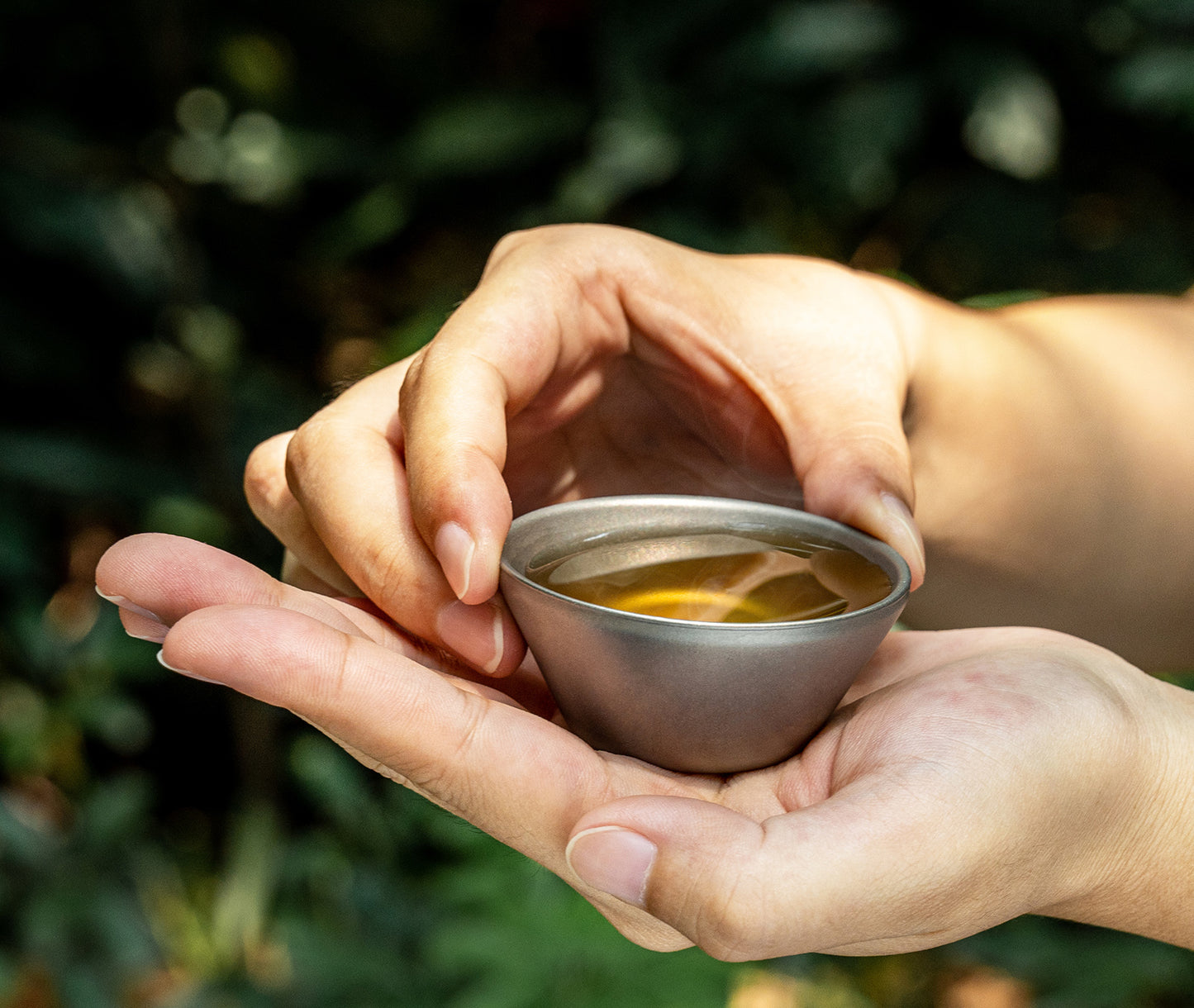 Boundless Voyage Titanium Double-Layer Mini Tea Cup Set – Portable Anti-Scald Camping Mug for Coffee, Liquor, Picnic & Hiking