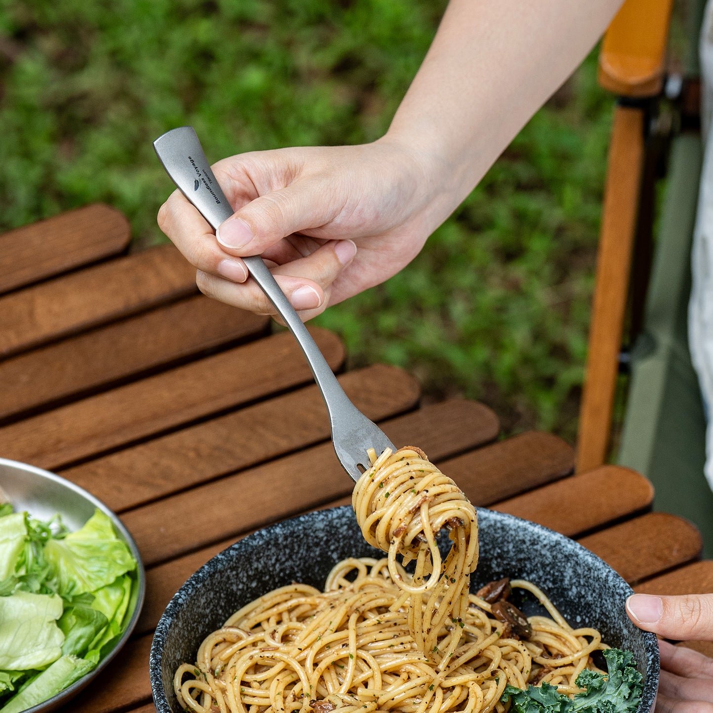 Boundless Voyage Titanium Flatware Set – Portable Outdoor Knife Fork Spoon Kit for Camping, Backpacking & Everyday Use