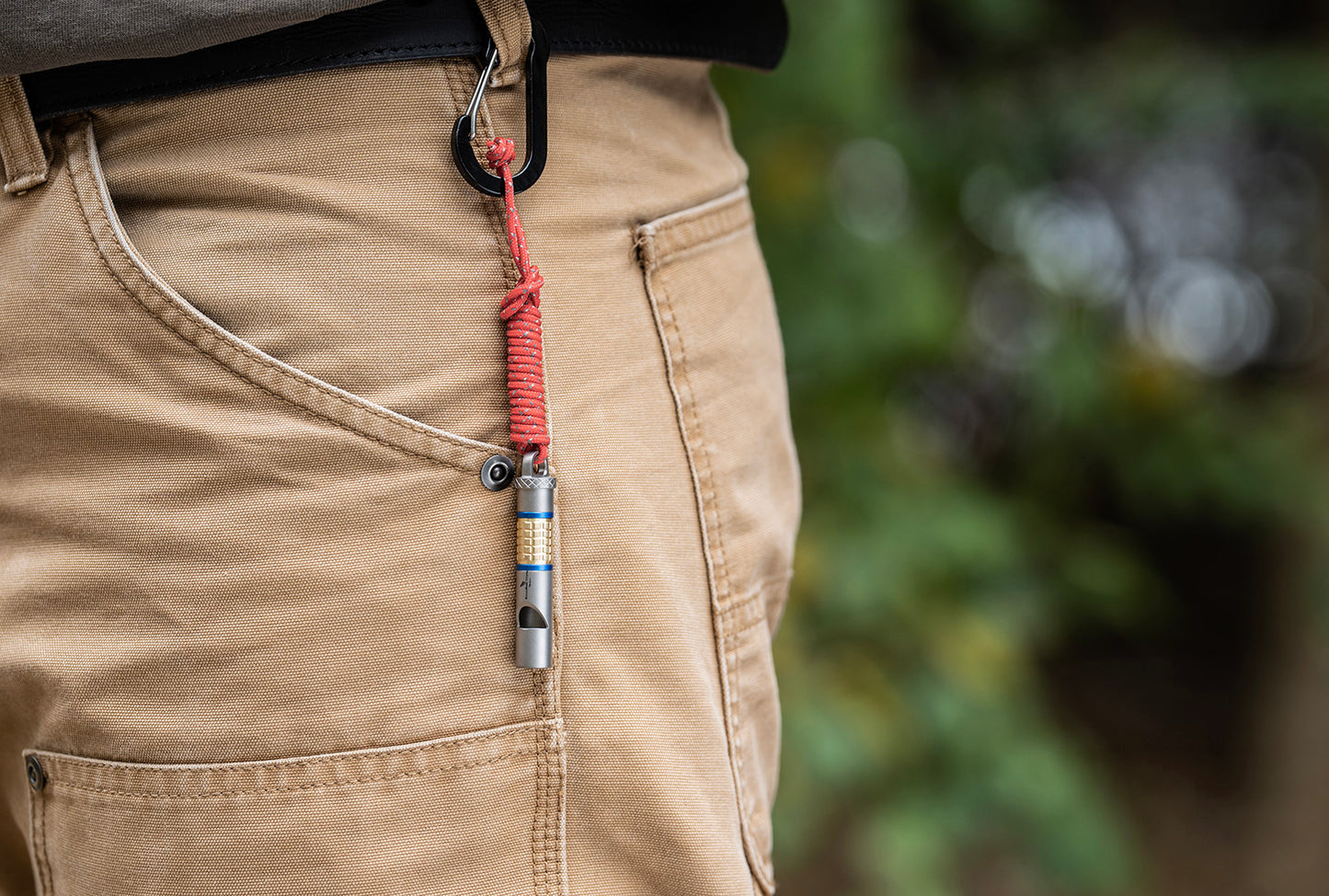Boundless Voyage Titanium Whistle – Ultralight Emergency Safety Whistle with Lanyard for Camping, Hiking, Sports & Keychain EDC