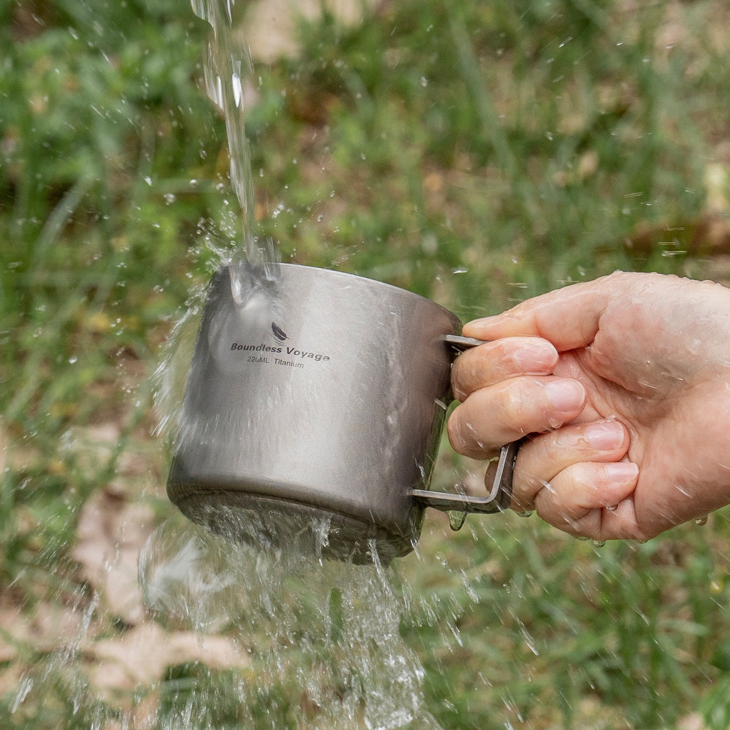 Boundless Voyage 220ml Double-Walled Titanium Cup | Ultralight Insulated Mini Coffee Mug | Anti-Scalding Tea Cup for Camping, Travel & Home