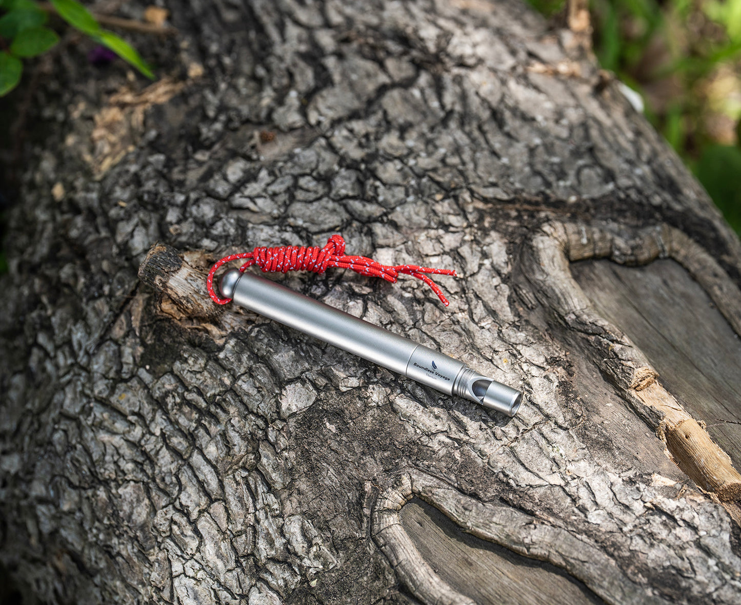 Boundless Voyage Titanium Survival Whistle 120dB – 4-in-1 EDC Emergency Tool with Knife, Saw & Awl for Camping, Hiking & Outdoor