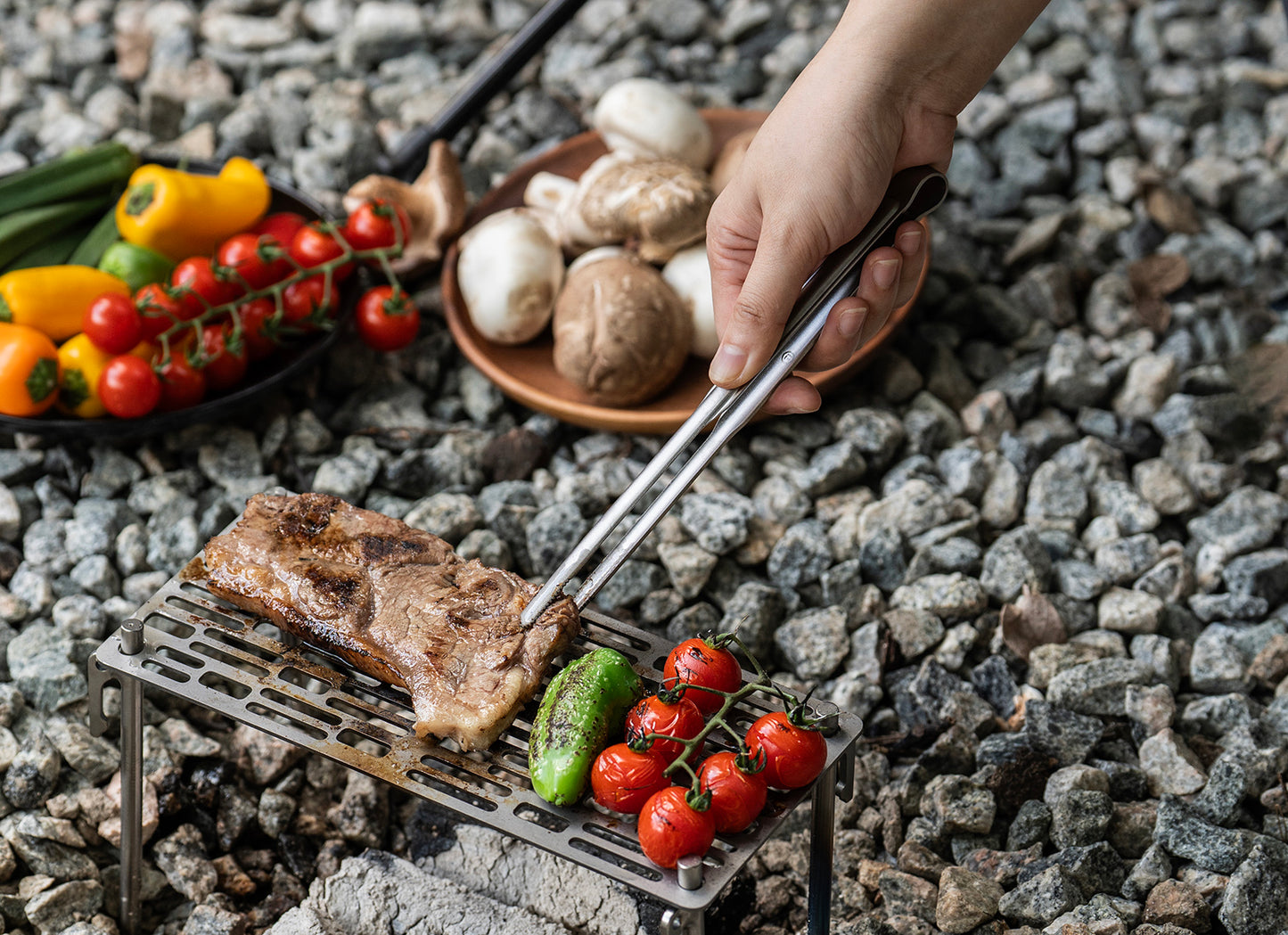 Boundless Voyage Titanium BBQ Tongs 21cm – Ultralight Heat-Resistant Grilling Tongs for Camping, Outdoor Cooking & BBQ