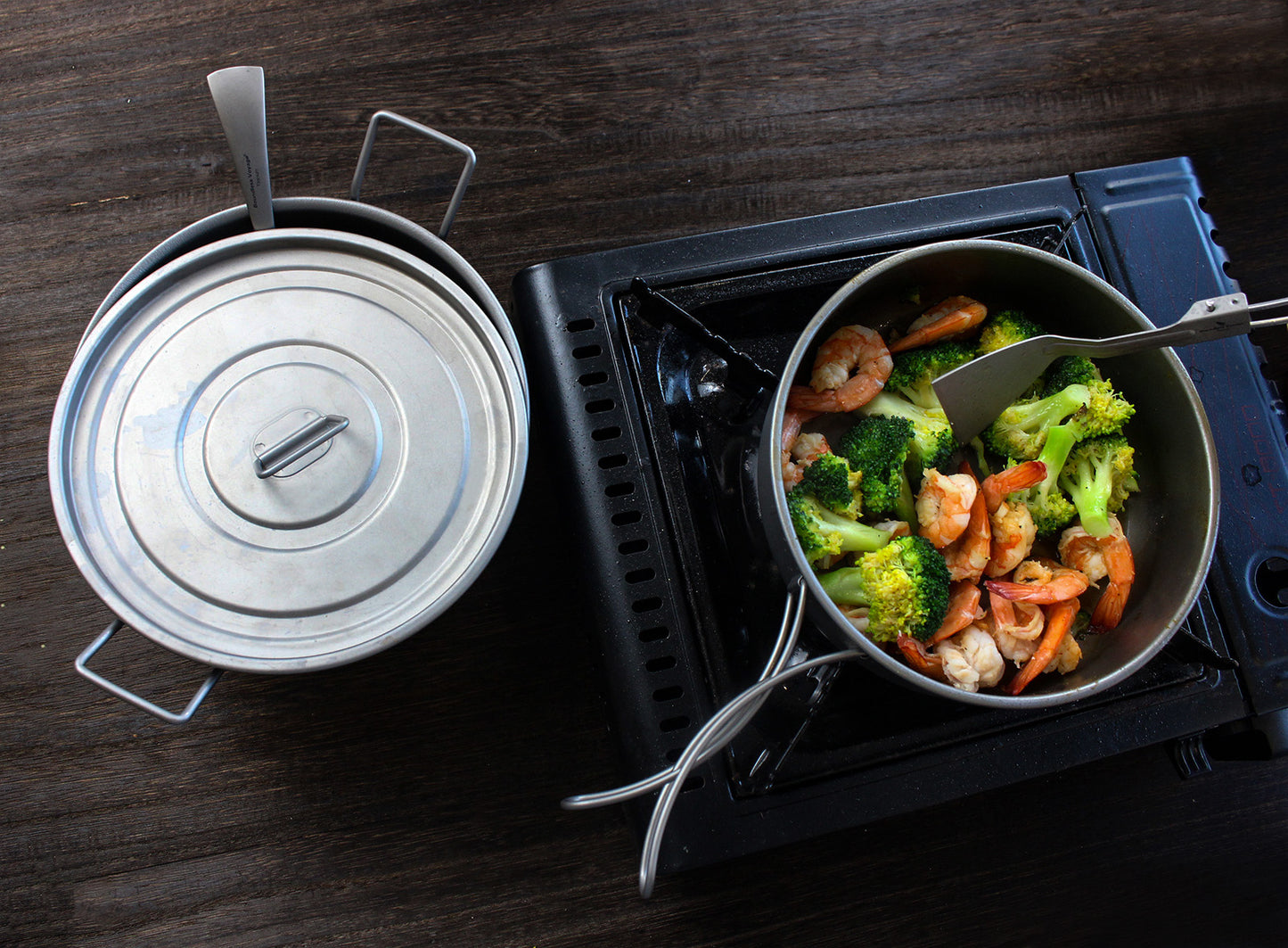 Boundless Voyage Titanium Camping Cookware Set 1900ml+900ml with Steamer – Multifunctional Pot, Frying Pan & Lid Kit, Ultralight Outdoor Cooking System for Hiking & Backpacking