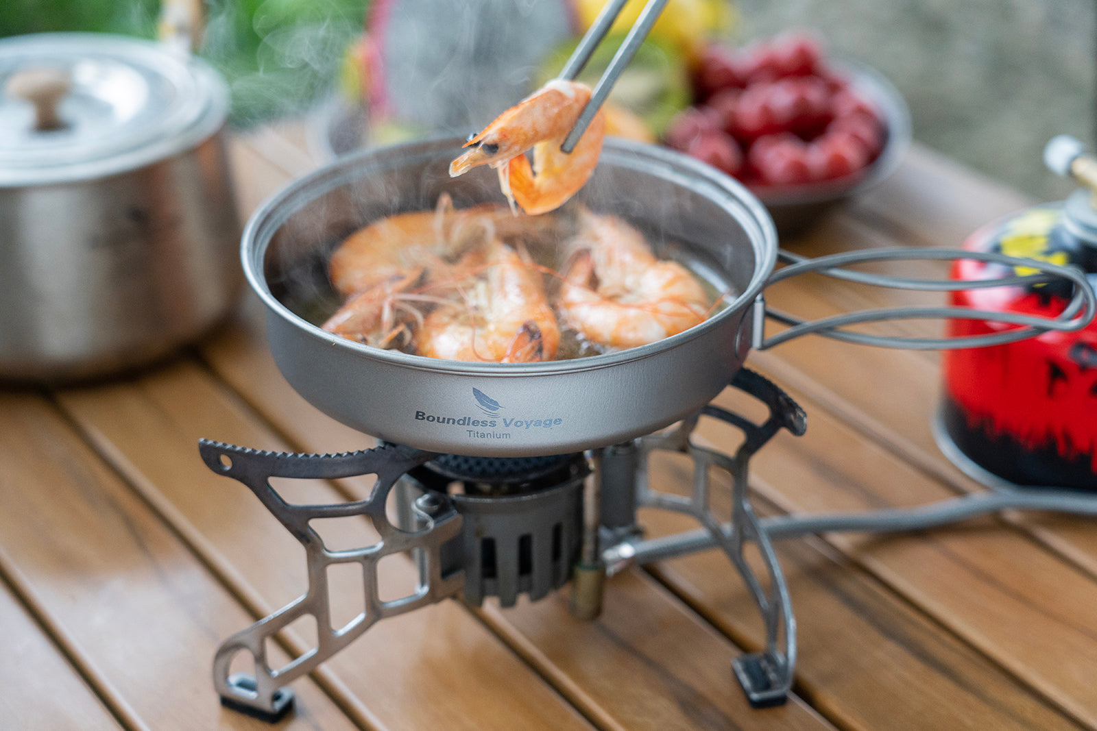 Boundless Voyage TA1 Titanium Pot & Pan Set 500ml + 1000ml with