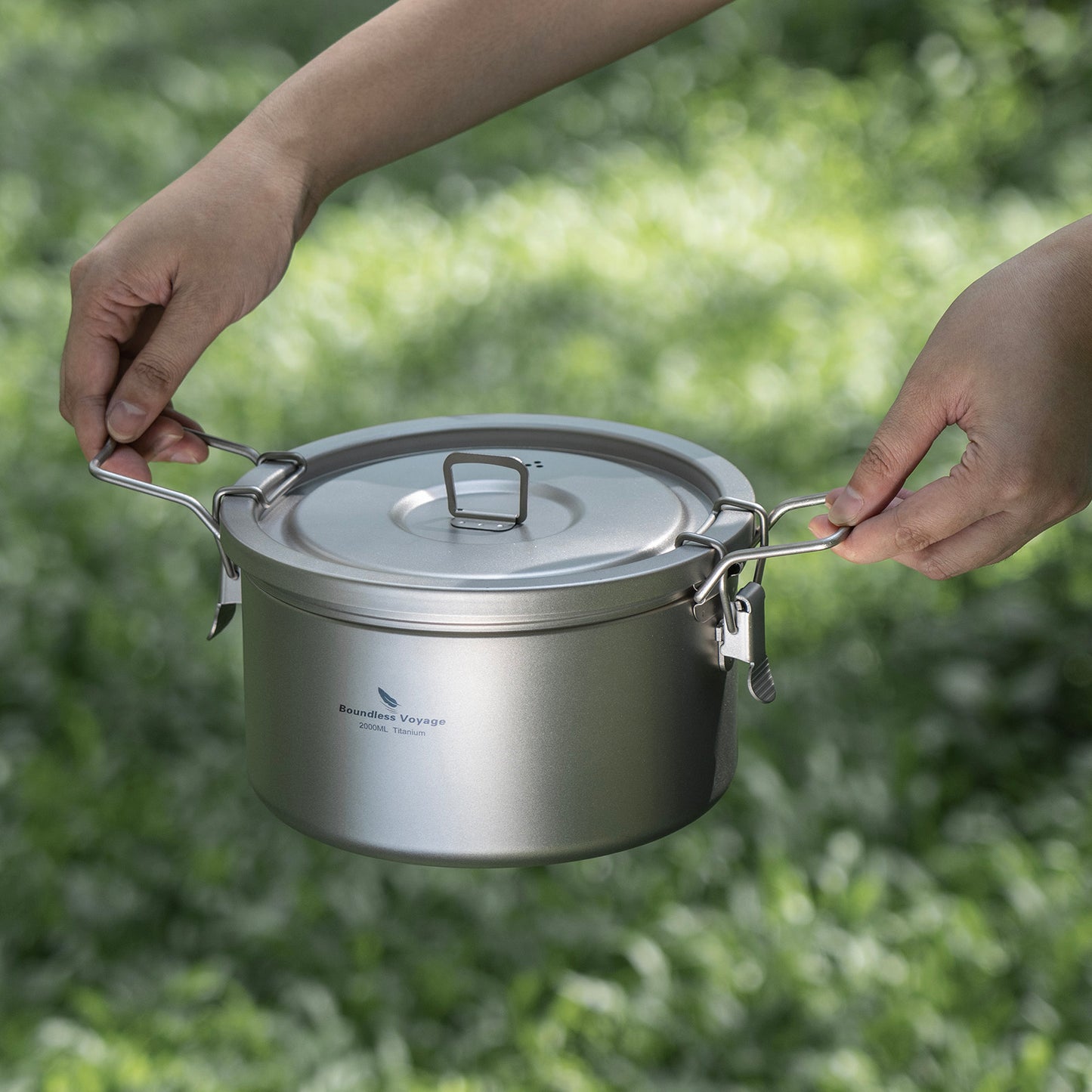 Boundless Voyage Titanium Pot Multifunctional Cooker Ultralight Rice Cooker Outdoor Cookware