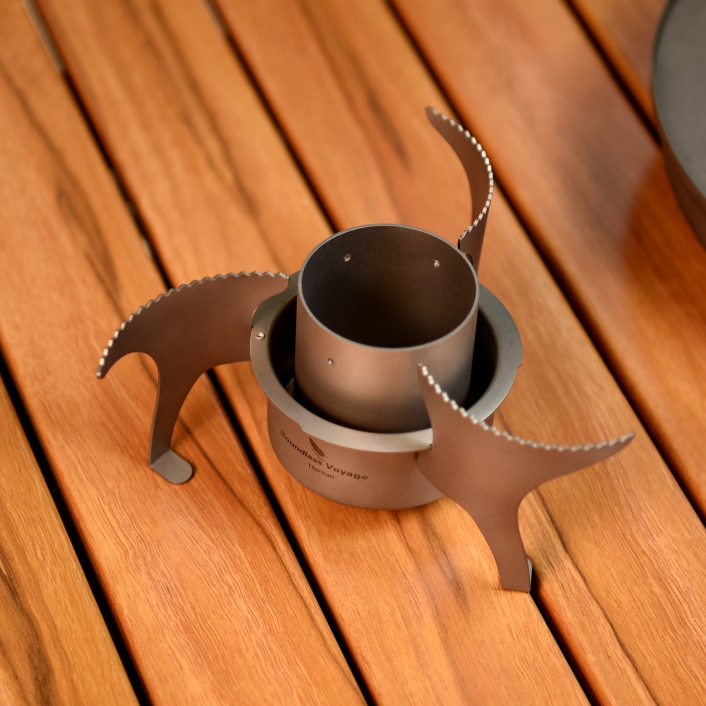 Boundless Voyage Titanium Alcohol Stove with Foldable Stand – Ultralight Spirit Burner for Camping, Backpacking & Outdoor Cooking