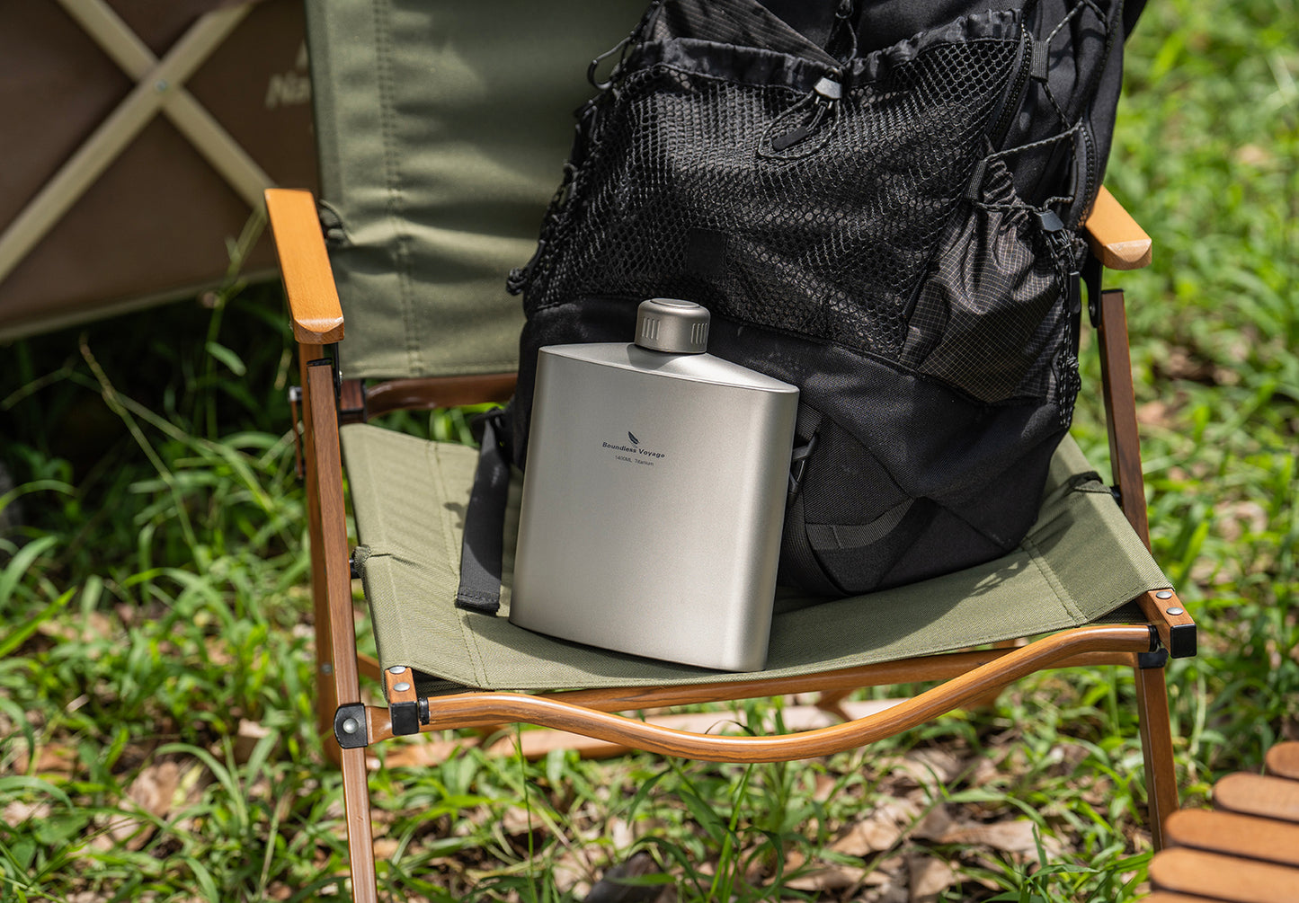 Boundless Voyage Titanium Water Bottle 1.4L – Leak-Proof Anti-Slip Cap, Ultra-Lightweight & Durable, Ideal for Camping, Hiking & Everyday Use