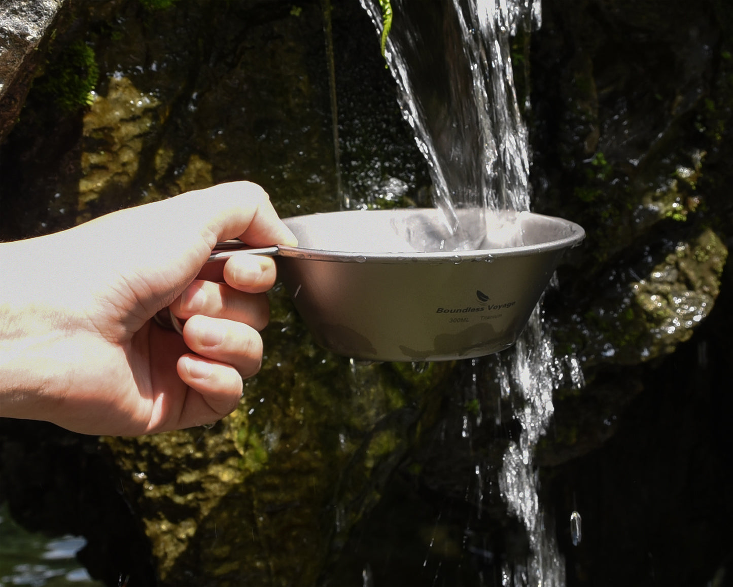 Boundless Voyage Titanium Sierra Cup Set – 300ml & 450ml Ultralight Camping Mug Bowls with Handle for Cooking & Outdoor Use