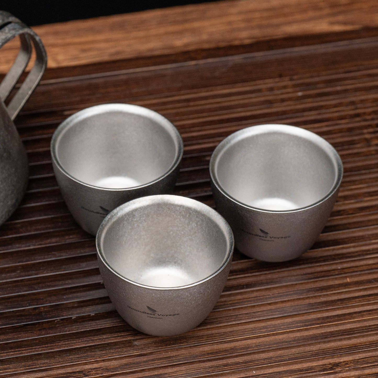 Boundless Voyage 40ml Double-Wall Titanium Sake Cup – Ultralight Insulated Shot Mug, TA1 Titanium Mini Cup for Whiskey, Tea & Outdoor Camping