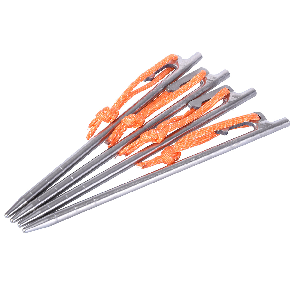 Boundless Voyage Titanium Alloy Tent Stakes (6pcs) – Ultralight Pegs 20/24/30/35/40cm for Camping, Hiking & All-Terrain Shelter Setup