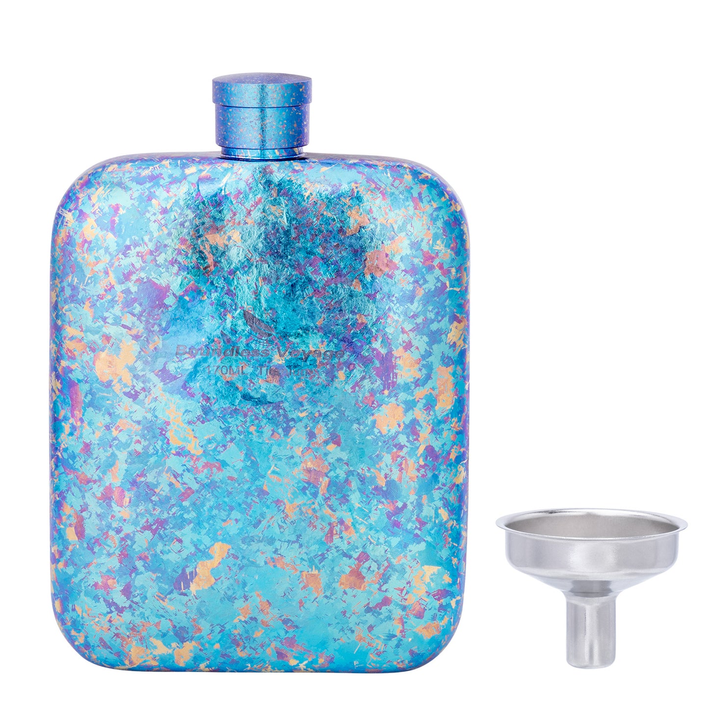 Boundless Voyage Ultralight Titanium Hip Flask | Pocket Size Whiskey & Liquor Bottle | Leakproof & Non-Toxic Metal Flask for Camping, Hiking, EDC & Premium Groomsmen Gifts