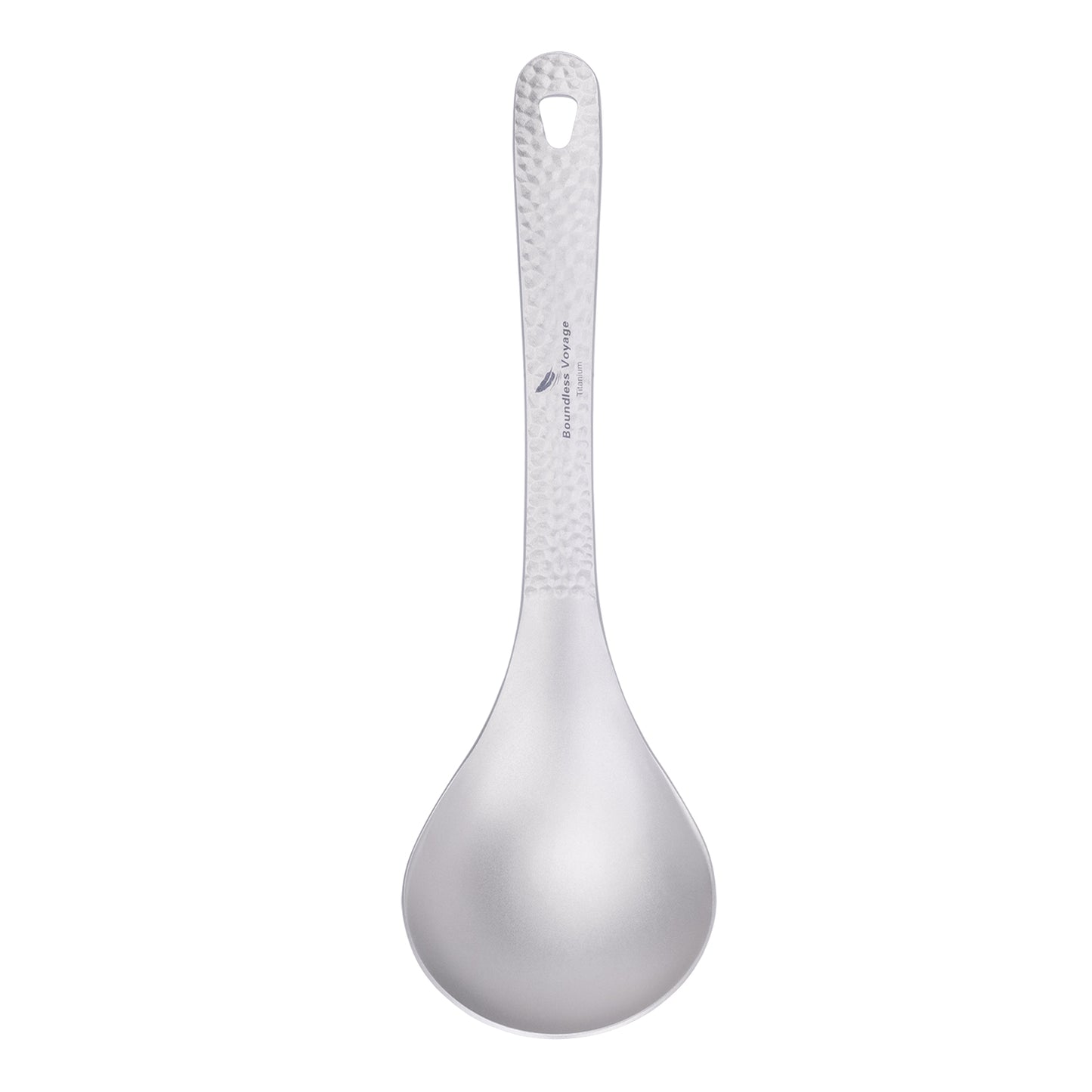 Boundless Voyage Titanium Soup Ladle 21.5cm – Large Hanging Cooking Spoon for Camping, Outdoor Kitchen & Food Serving
