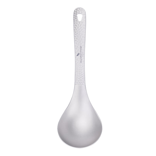 Boundless Voyage Titanium Soup Ladle 21.5cm – Large Hanging Cooking Spoon for Camping, Outdoor Kitchen & Food Serving