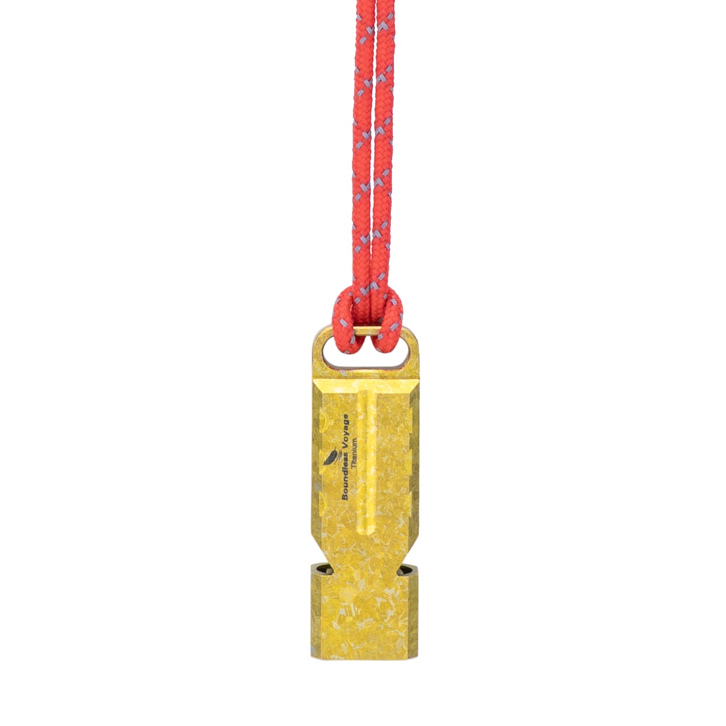 Boundless Voyage TA1 Titanium Dual Tube Survival Whistle – High Decibel Emergency Safety Whistle for Camping, Hiking, Backpacking & Outdoor Rescue