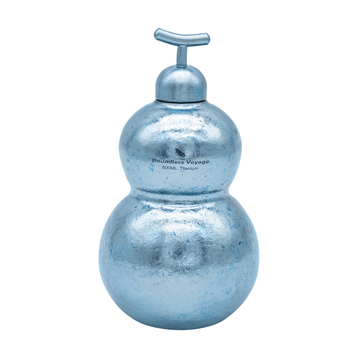 Boundless Voyage Premium Titanium Gourd Flask  | 500ml Crystallized Ice-Texture Canteen | Ultralight & Rustproof Alcohol Drinkware for Hiking & Camping