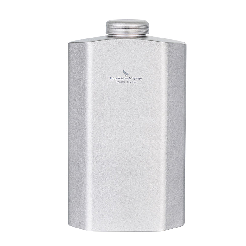 Boundless Voyage 2500ml Extra Large Titanium Water Bottle | 84oz Ultralight Expedition Canteen | Leakproof & Non-Toxic Huge Sports Flask for Camping, Survival & Group Hiking