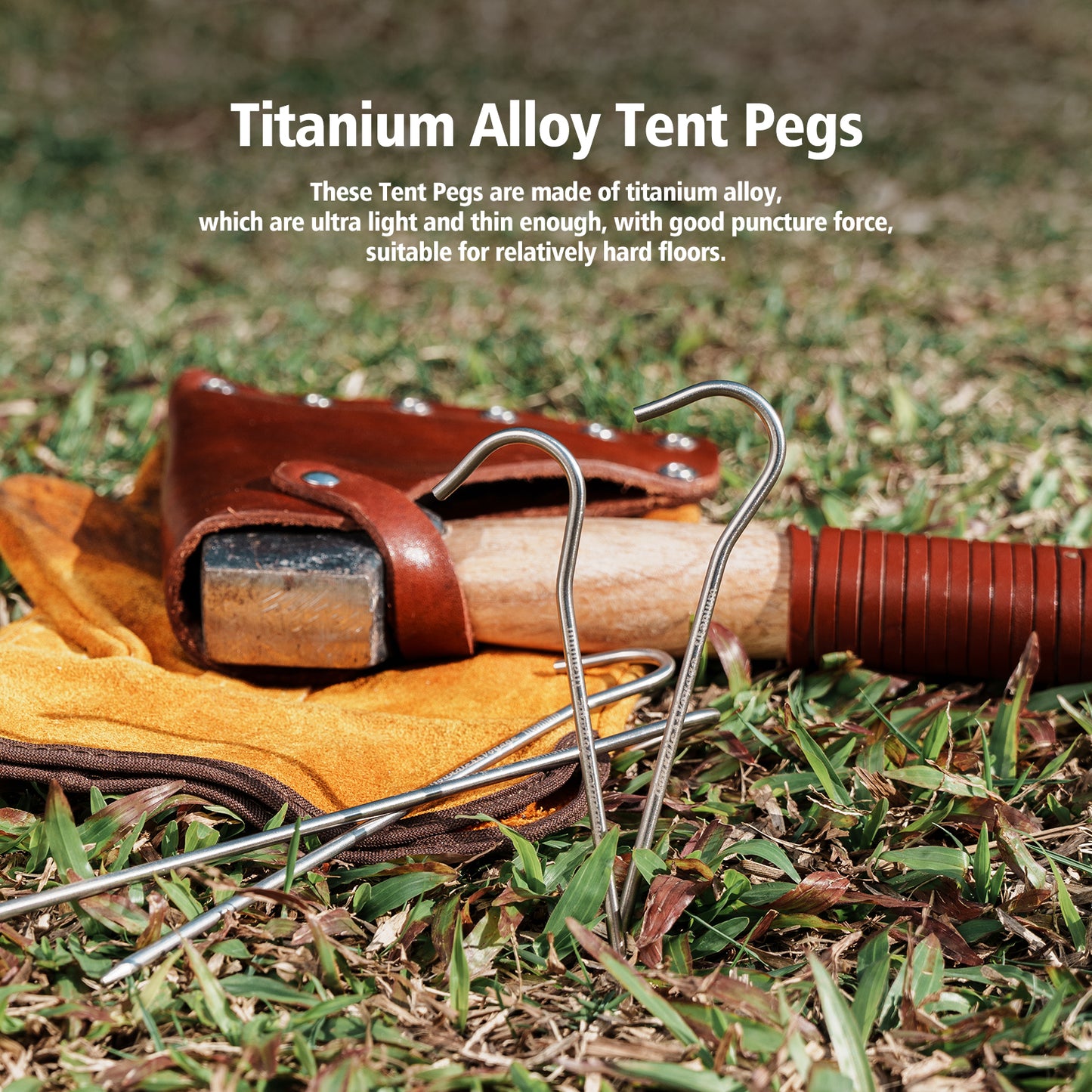 Boundless Voyage Titanium Tent Stakes 8pcs – Ultralight Camping Pegs for Backpacking, Hiking & Outdoor Use