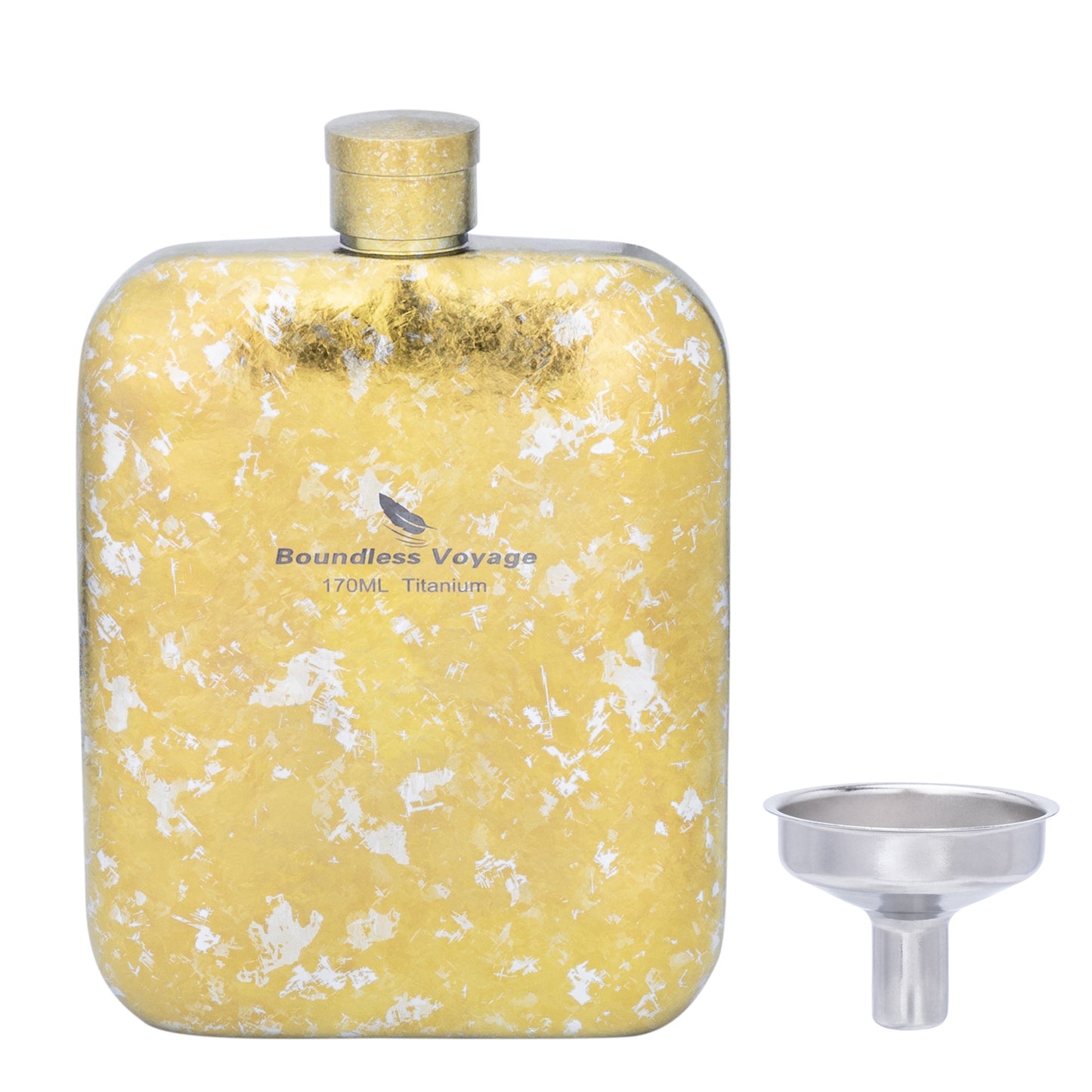 Boundless Voyage Ultralight Titanium Hip Flask | Pocket Size Whiskey & Liquor Bottle | Leakproof & Non-Toxic Metal Flask for Camping, Hiking, EDC & Premium Groomsmen Gifts