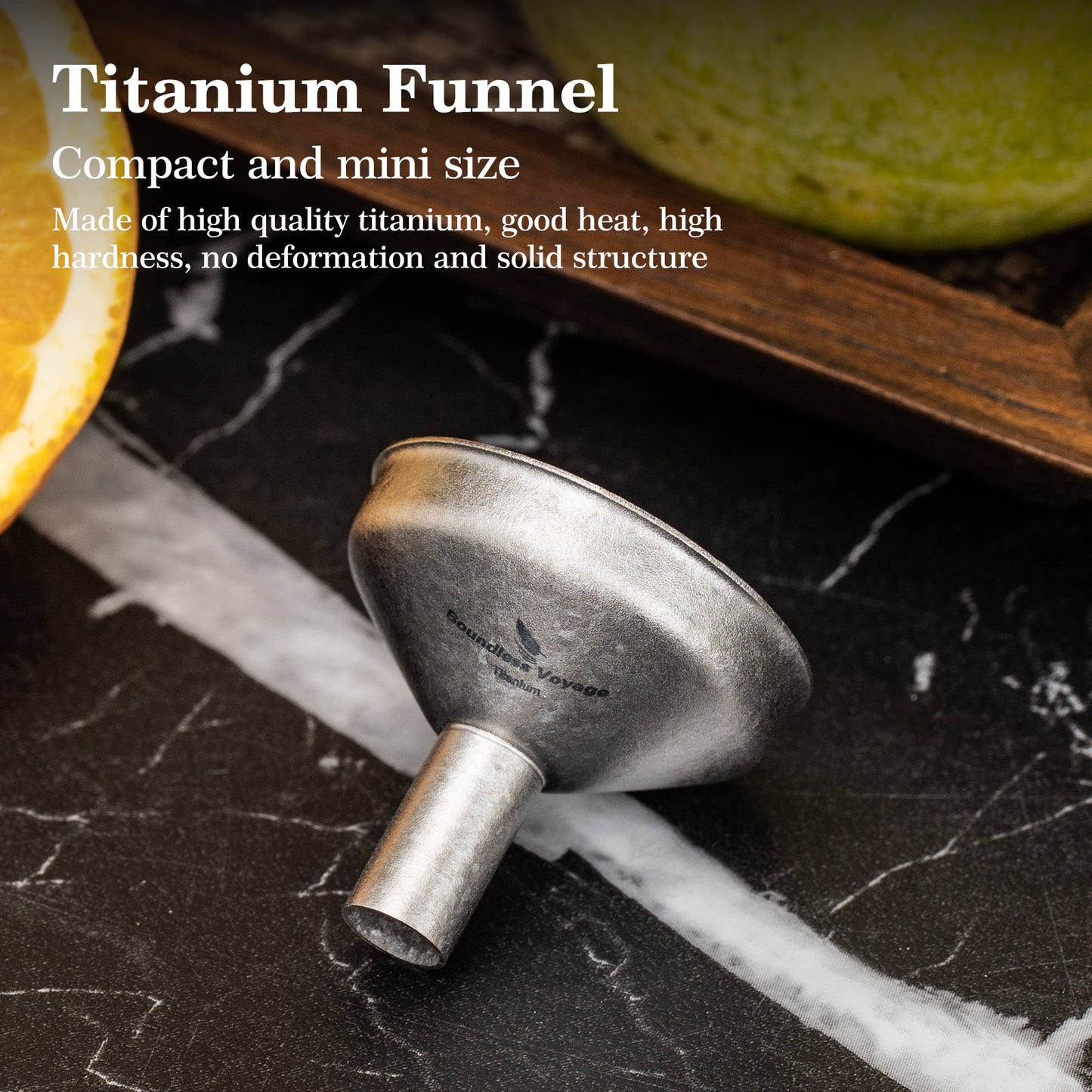 Boundless Voyage Titanium Funnel Ultralight Food-Grade Pouring Tool for Camping  Travel & Home Use