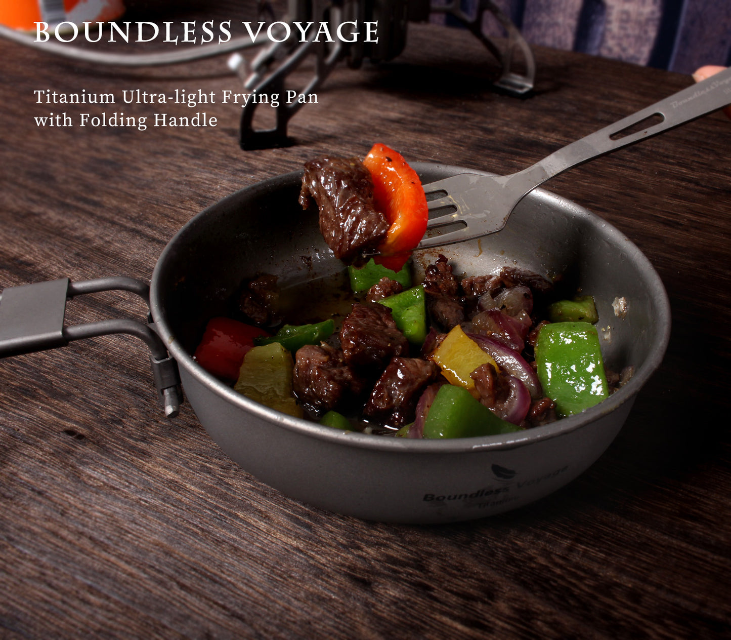 Boundless Voyage Titanium Frying Pan 5 inch Lightweight Nonstick Outdoor Camping Cookware
