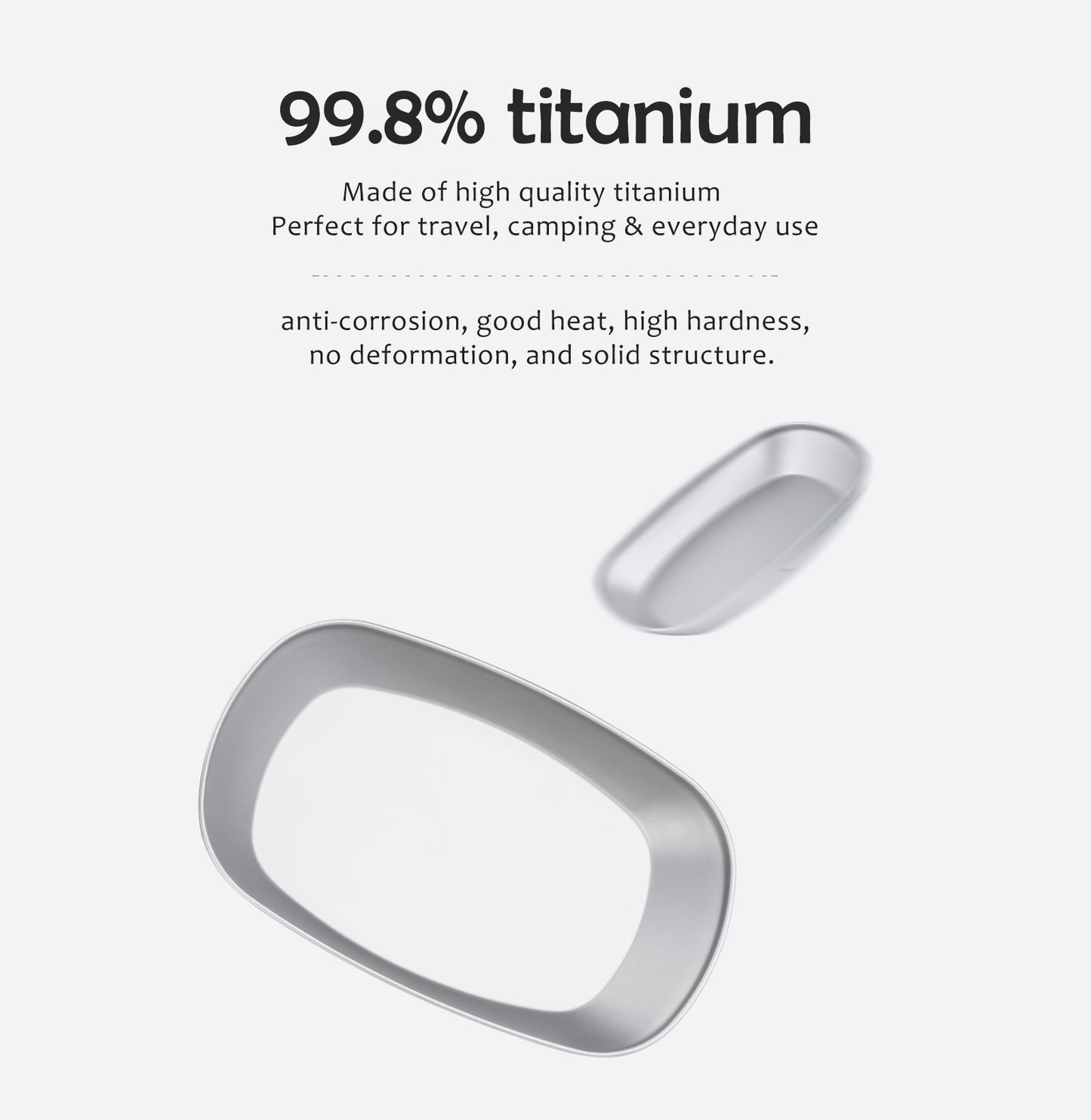 Boundless Voyage Titanium Oval Plate – Ultralight Camping Dish for Outdoor Dining, Backpacking, Travel & Everyday Use