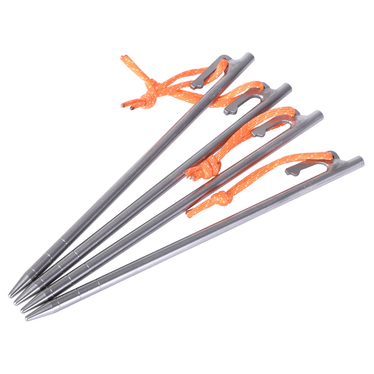 Boundless Voyage Titanium Alloy Tent Stakes (6pcs) – Ultralight Pegs 20/24/30/35/40cm for Camping, Hiking & All-Terrain Shelter Setup