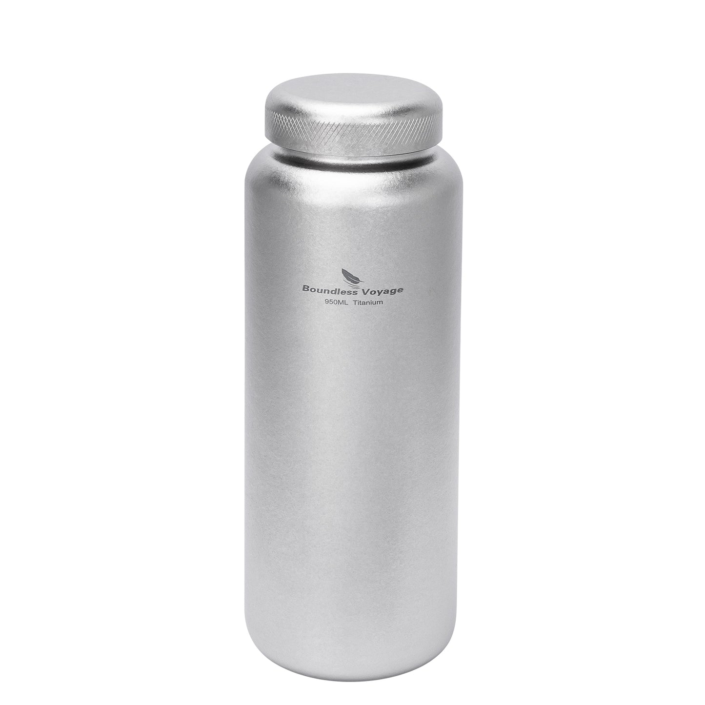 Boundless Voyage 950ml Titanium Water Bottle with Lids – TA1 Ultralight Wide Mouth Canteen for Hiking, Camping & Travel