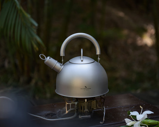 Boundless Voyage 2L Ultralight Titanium Whistling Kettle | Food-Grade TA1 Tea Pot for Family Camping, RV & Home | Fast Boiling & Anti-Ru