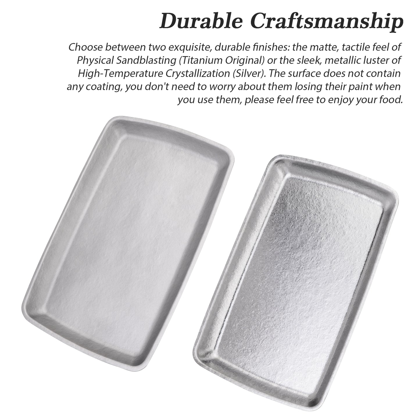 Boundless Voyage 27.7cm Titanium Square Plate | 186g Ultralight Camping Dinner Tray | Heat-Resistant & Dishwasher Safe Outdoor Tableware