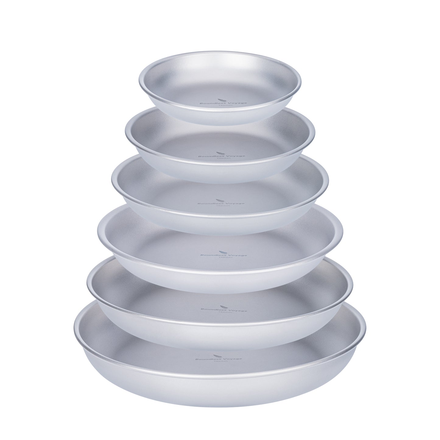 Boundless Voyage Titanium Camping Plates – Ultralight TA1 Titanium Dinner Plates for Camping, Hiking, Backpacking & Everyday Dining