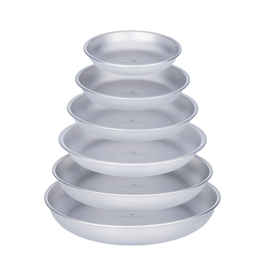 Boundless Voyage Titanium Camping Plates – Ultralight TA1 Titanium Dinner Plates for Camping, Hiking, Backpacking & Everyday Dining