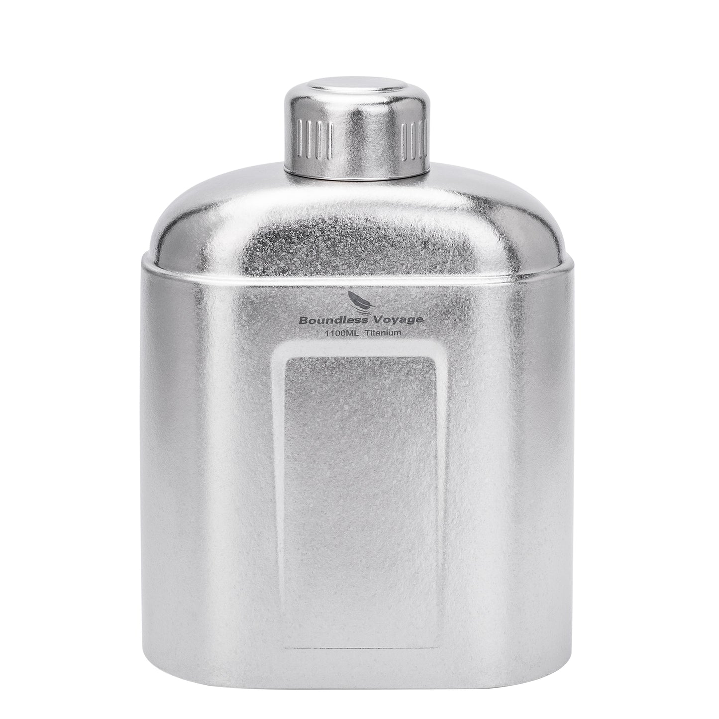 Boundless Voyage 1100ml TA1 Titanium Water Bottle – Single Wall Open-Fire Canteen with Leakproof Lid & Carry Sleeve for Camping & Outdoor Survival