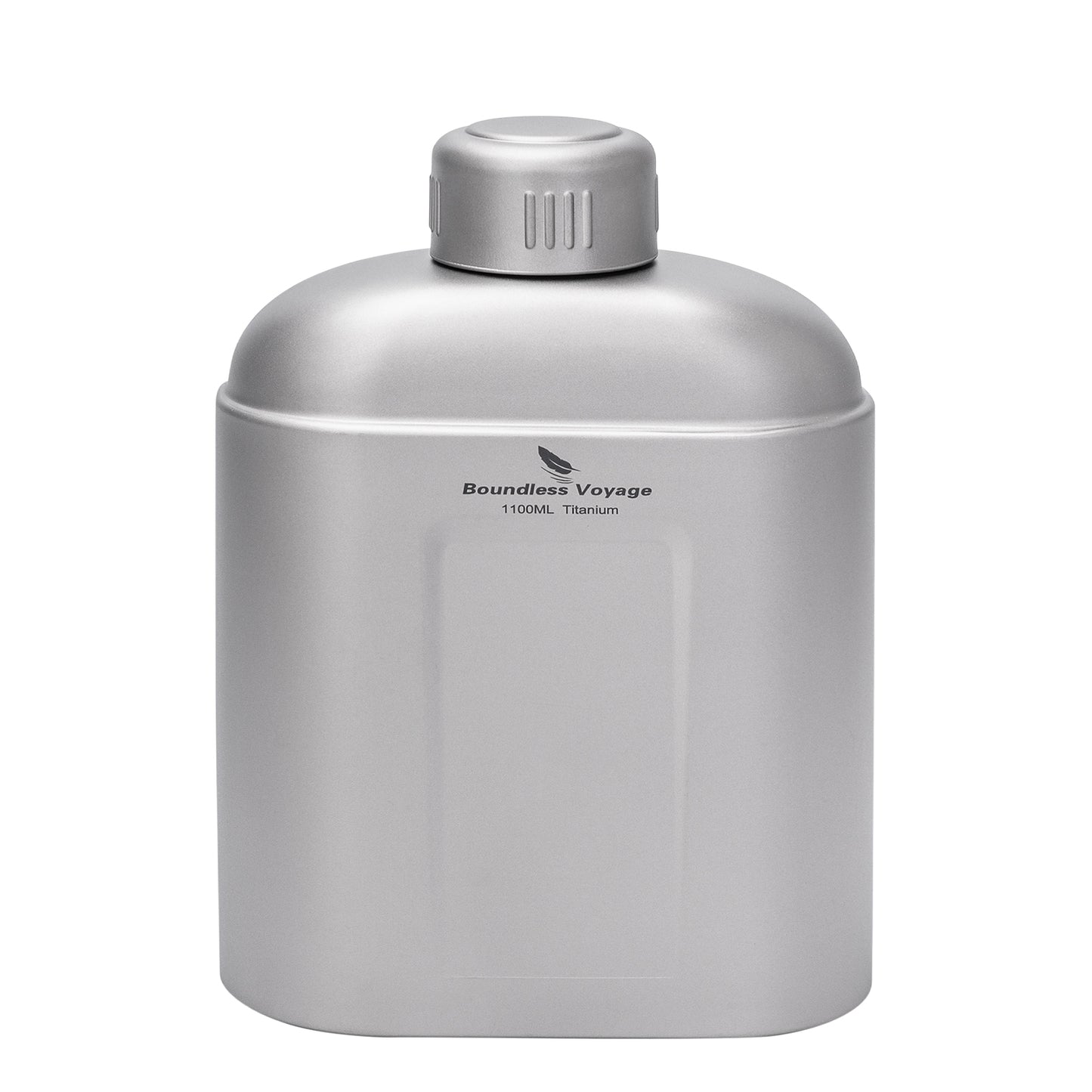 Boundless Voyage 1100ml TA1 Titanium Water Bottle – Single Wall Open-Fire Canteen with Leakproof Lid & Carry Sleeve for Camping & Outdoor Survival