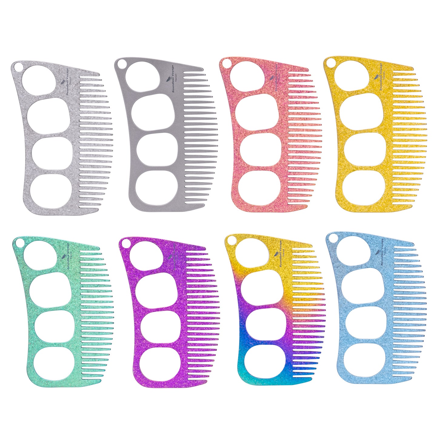 Boundless Voyage Titanium Crescent Comb – Hair & Beard Pocket Comb for Travel, EDC & Everyday Grooming