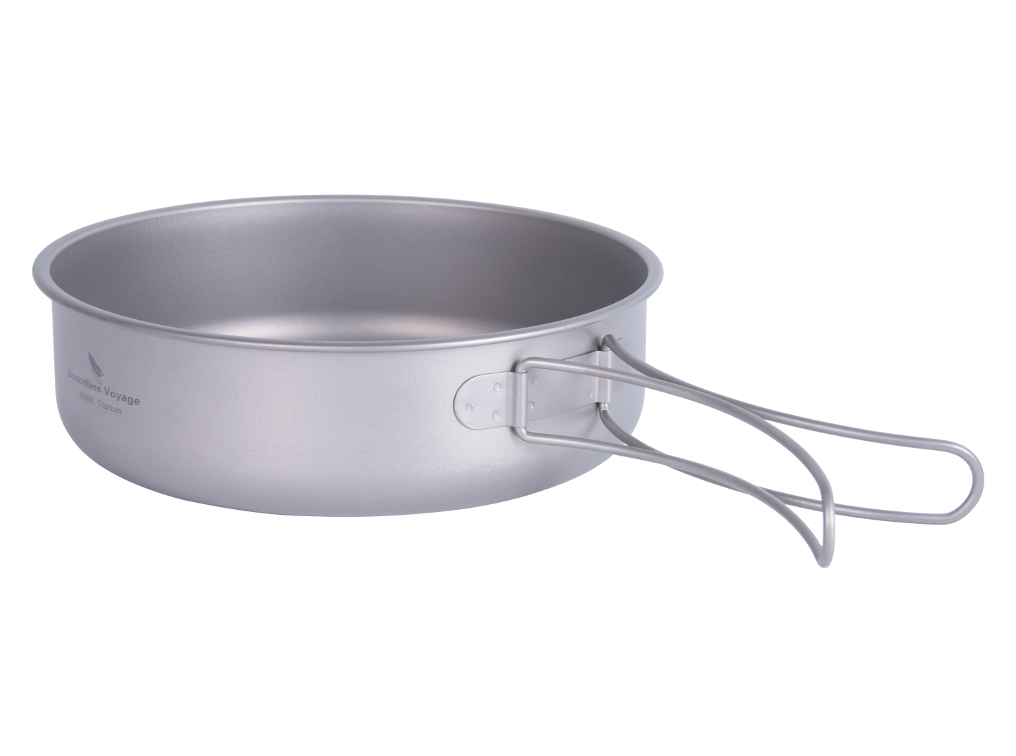 Boundless Voyage 900ml Titanium Non-stick Frying Pan with Ceramic Coating – Ultralight, Folding Handle Skillet for Outdoor Camping, Hiking & Picnic | Eco-Friendly, Durable & Portable Tableware