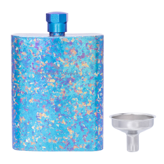 Boundless Voyage Titanium Colorful Flask Ultralight Mini Ti Flagon for Outdoor Travel Water Juice Whiskey Wine Pot Bottle 100m