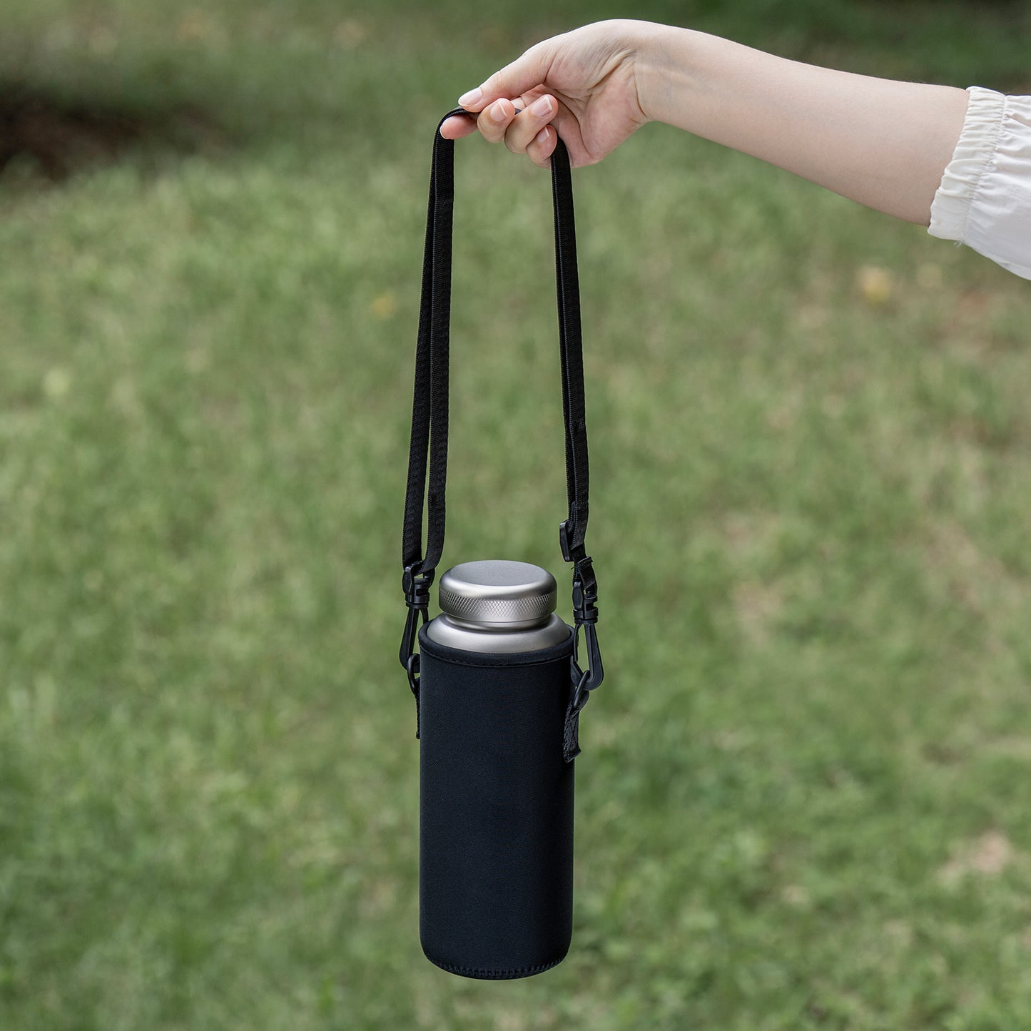 Boundless Voyage 950ml Titanium Water Bottle with Lids – TA1 Ultralight Wide Mouth Canteen for Hiking, Camping & Travel
