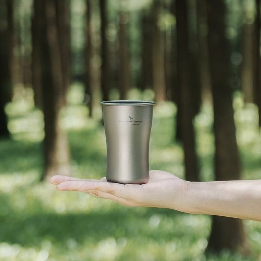 Boundless Voyage 240ml TA1 Titanium Beer & Beverage Mug – Ultralight Coffee, Tea & Juice Cup for Camping, Picnic & Outdoor Adventures