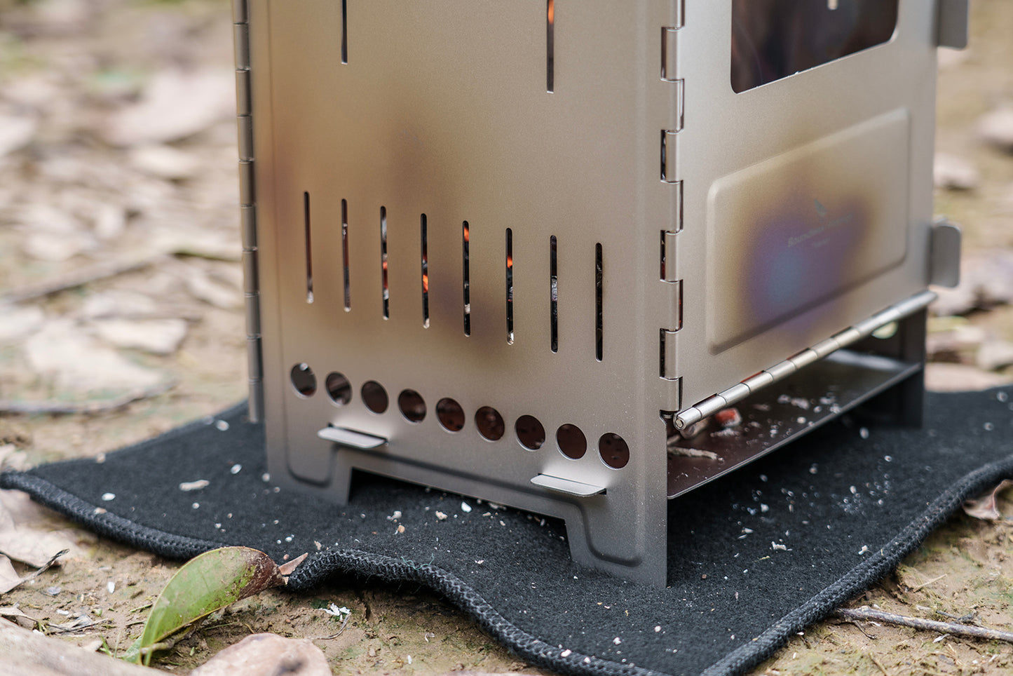 Boundless Voyage Titanium Wood Stove Ultralight Camping Charcoal Burner for Backpacking Hiking & Outdoor Cooking