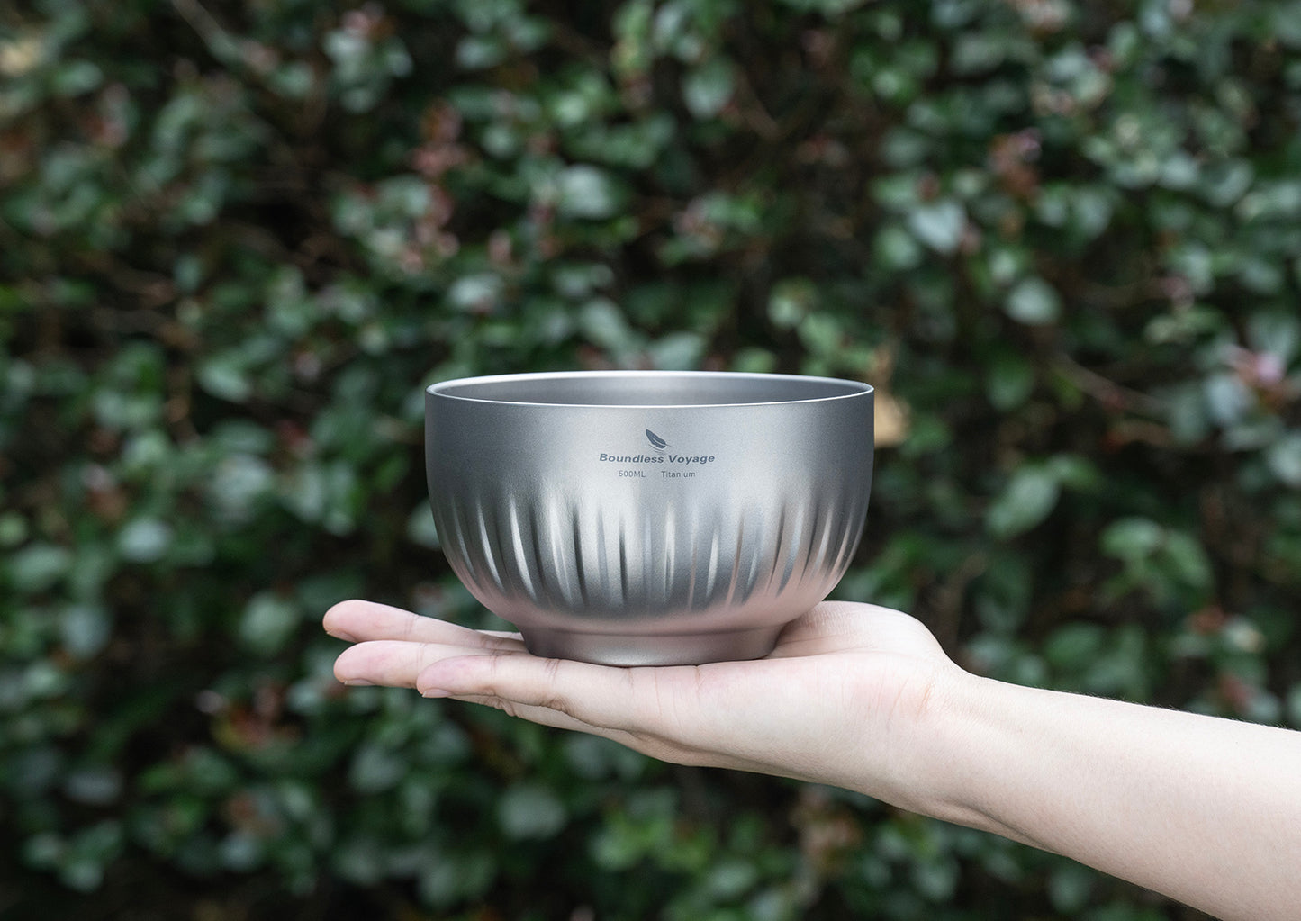 Boundless Voyage 350ml Titanium Double-Walled Bowl – Ultralight Insulated Camping Tableware for Rice, Soup & Oatmeal