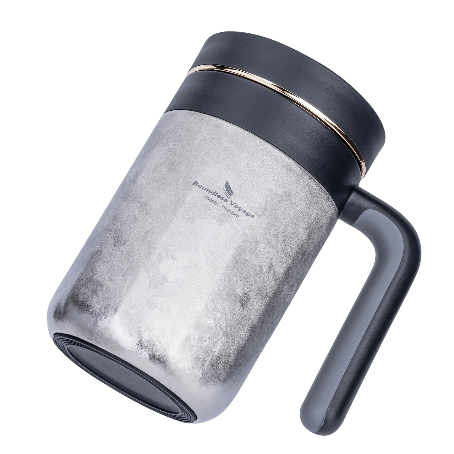 Boundless Voyage Titanium 700ml Double-Walled Insulated Cup with Lid & Filter | Portable Travel Coffee Mug for Hot & Cold Drinks