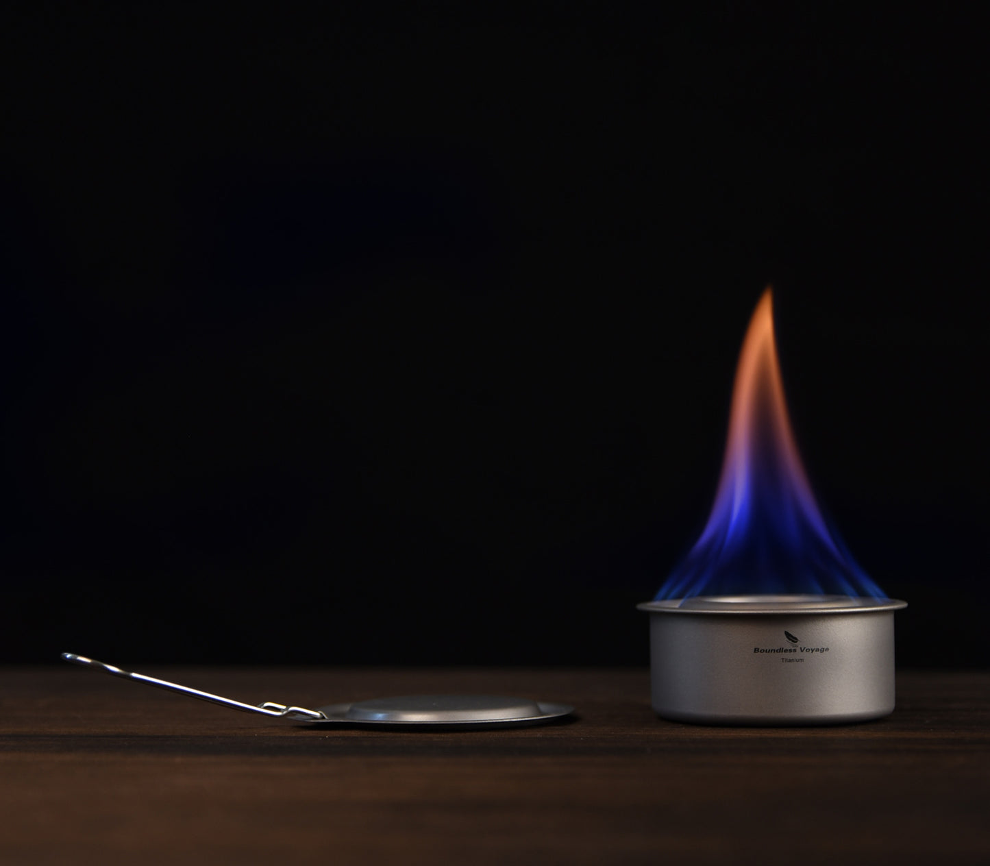 Boundless Voyage Titanium Alcohol Stove with Pot Stand – Ultralight Camping Burner Set for Backpacking, Hiking & Outdoor Cooking