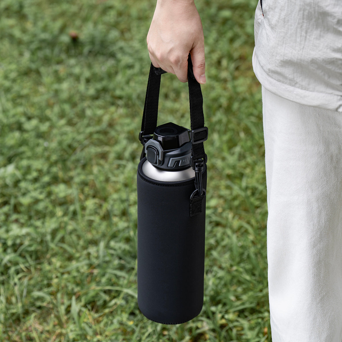 Boundless Voyage 1500ml Titanium Water Bottle – Lightweight Leak-Proof 1.5L Bottle with 2 Lids for Camping, Hiking, Travel & Gym