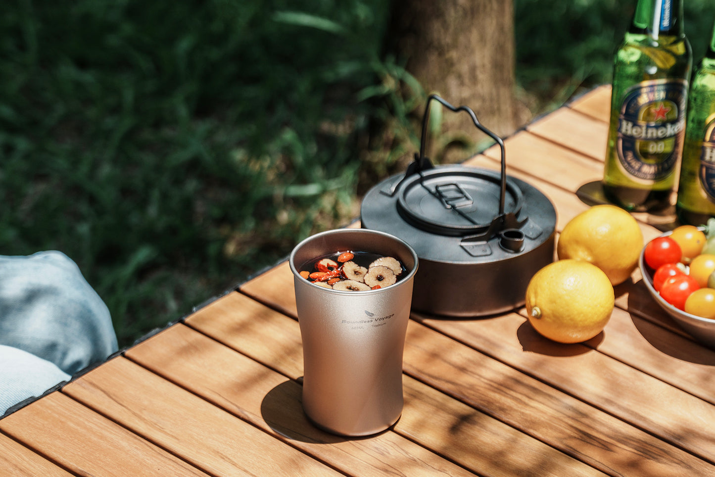 Boundless Voyage Titanium Beer Mugs Ultralight Coffee Tea Juicy Cups for Outdoor Camping Picnic 240ml 380ml 600ml