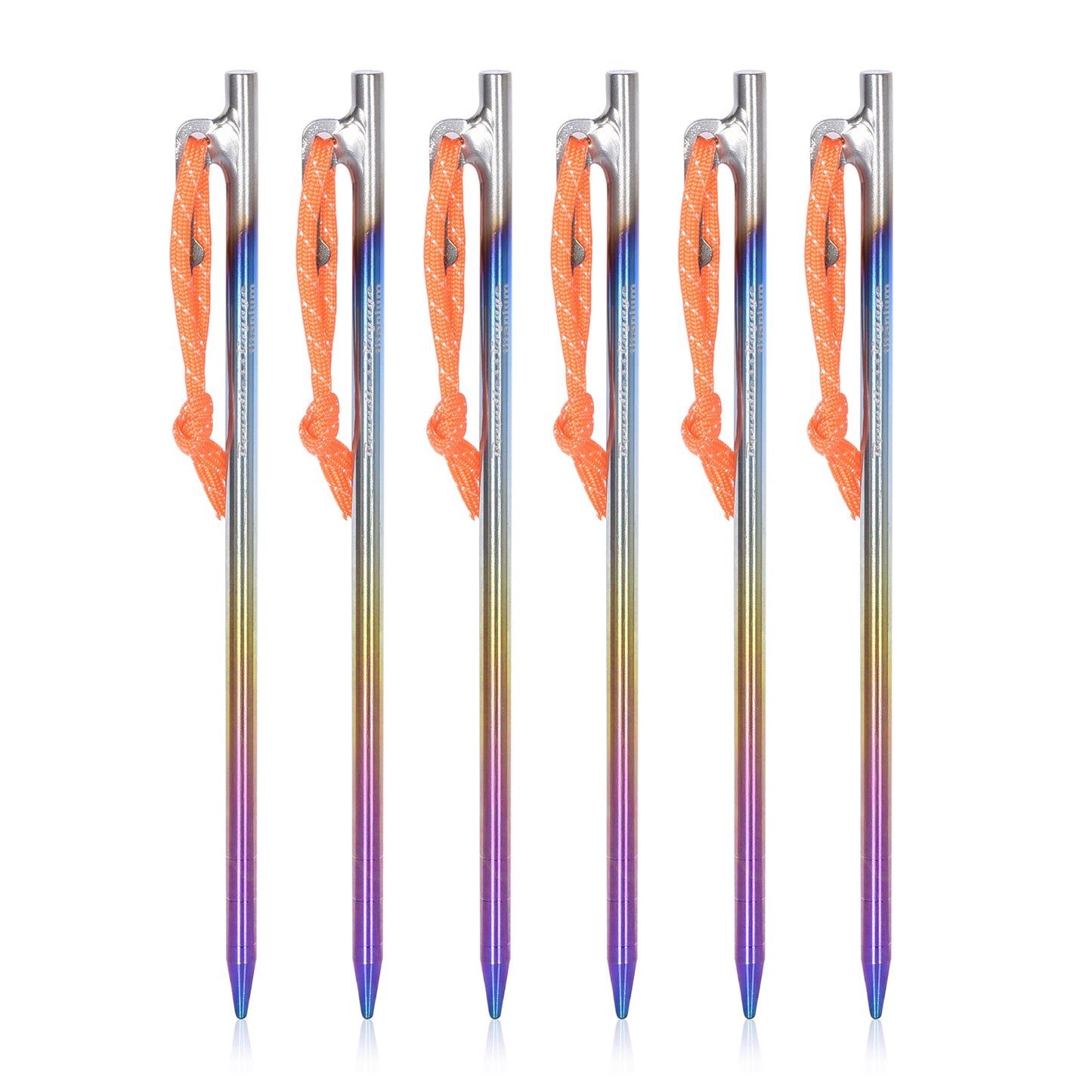 Boundless Voyage Colorful Titanium Alloy Tent Stakes – Ultralight Strong Camping Pegs (20cm / 24cm / 30cm / 35cm / 40cm)